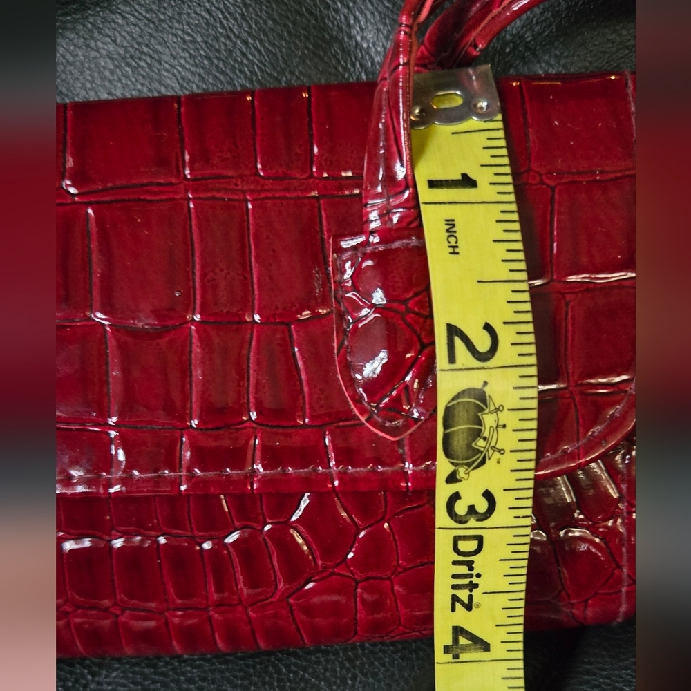 HOST PICK! 🎉🎊 Elle Red Croc-Embossed Mini Bag 8"×4" - Picture 6 of 7